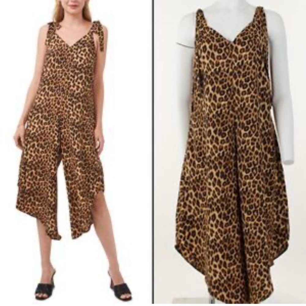 Vince Camuto Leopard Print Jumpsuit